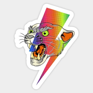 Panther Comic Flash Sticker